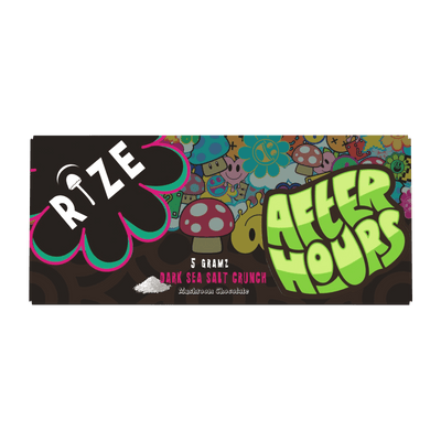 After Hours Mushroom Chocolate - Dark Sea Salt Crunch - Front Label