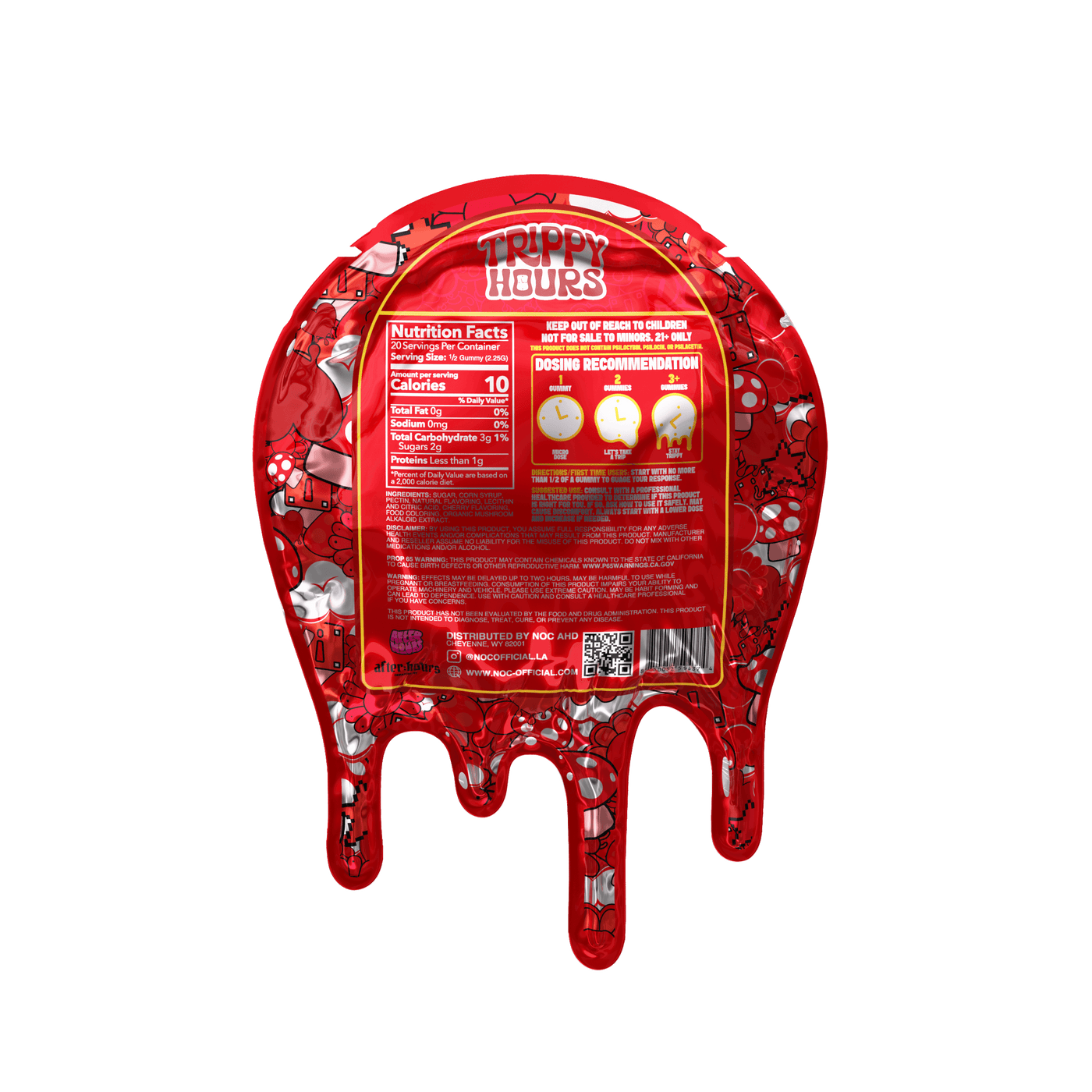 After Hours Mushroom Gummies - Cherry - Back Label