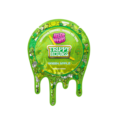 After Hours Mushroom Gummies - Green Apple - Front Label